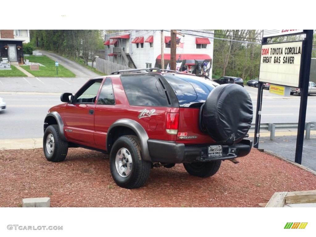 2004 Blazer LS 4x4 - Dark Cherry Red Metallic / Graphite Gray photo #3