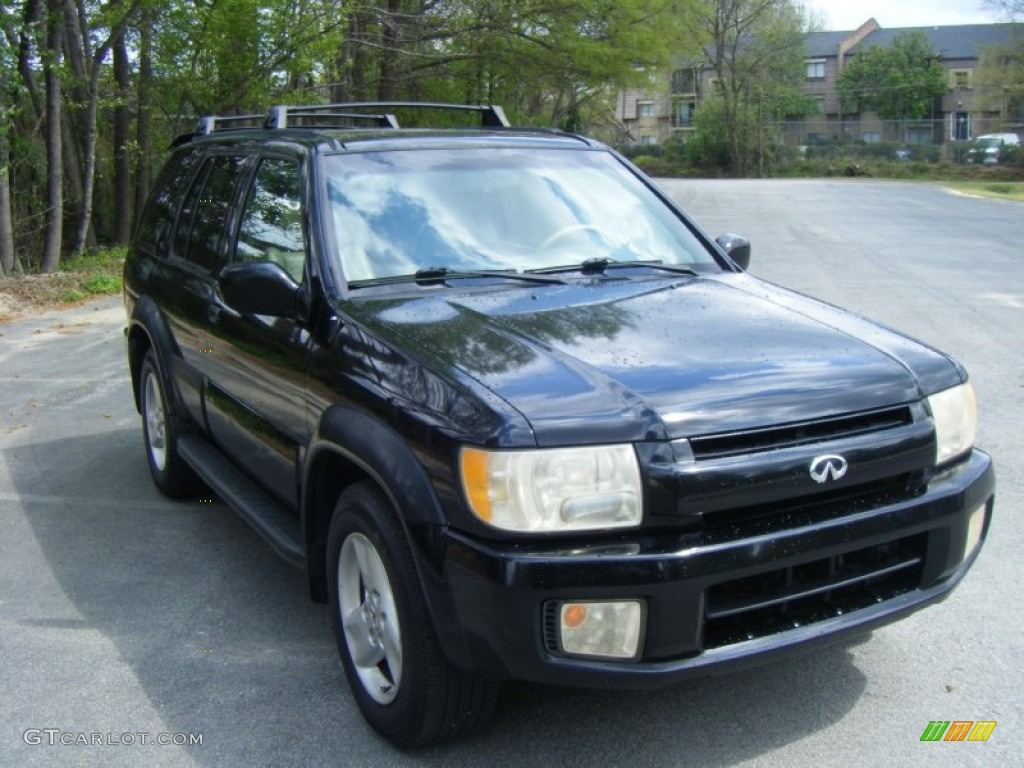 2001 QX4 4x4 - Black Obsidian / Stone Beige photo #1