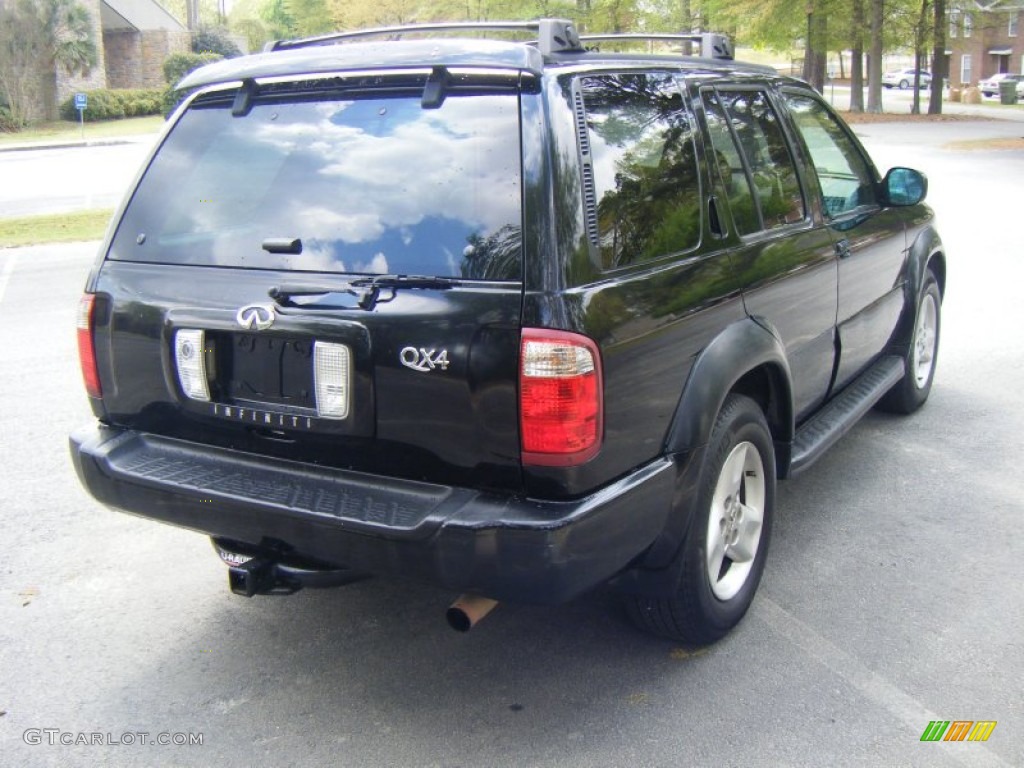 2001 QX4 4x4 - Black Obsidian / Stone Beige photo #4