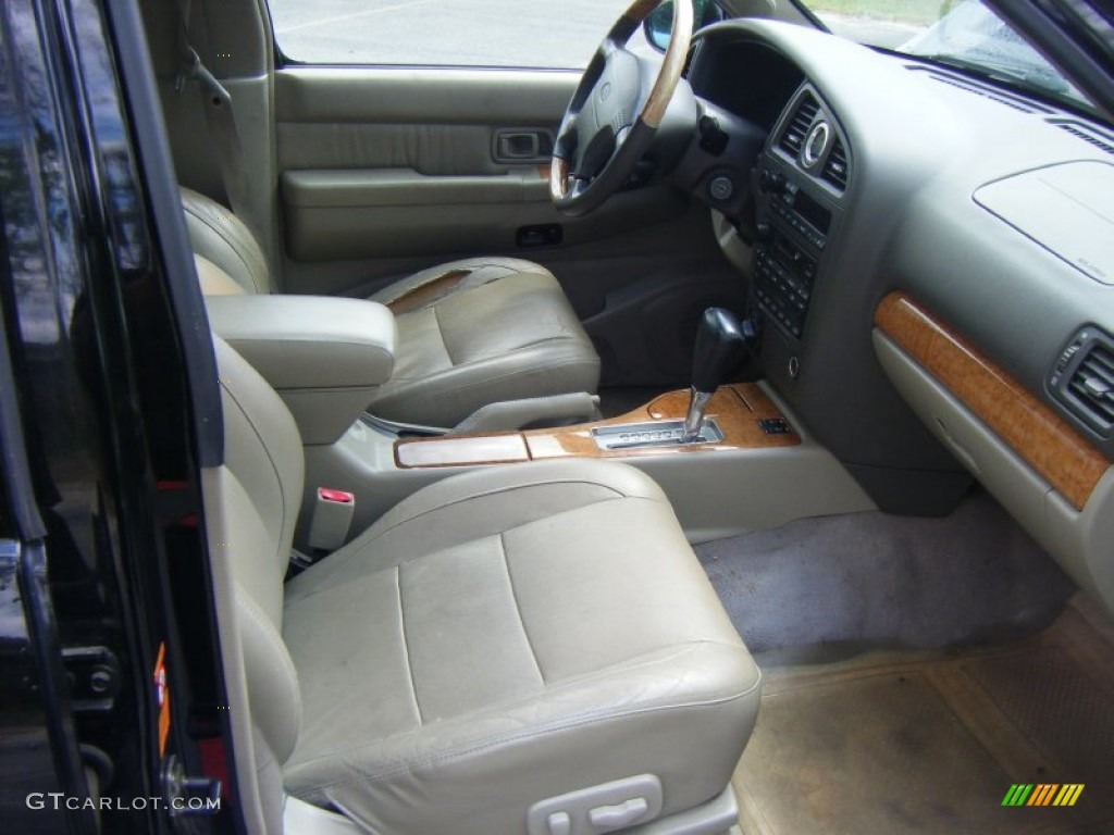 2001 QX4 4x4 - Black Obsidian / Stone Beige photo #15