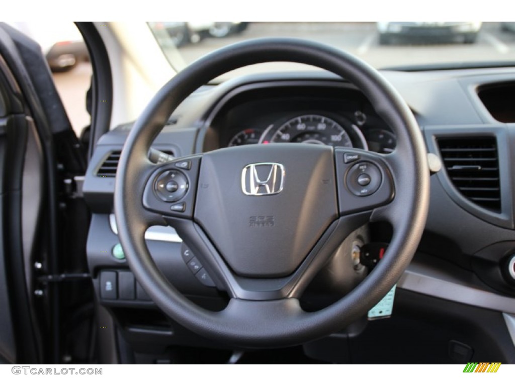 2012 Honda CR-V LX 4WD Black Steering Wheel Photo #103343039