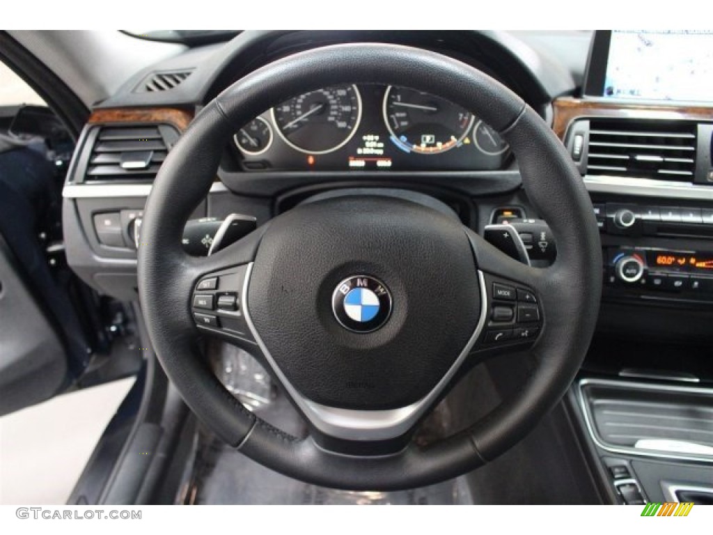 2014 BMW 4 Series 428i Coupe Black Steering Wheel Photo #103349975