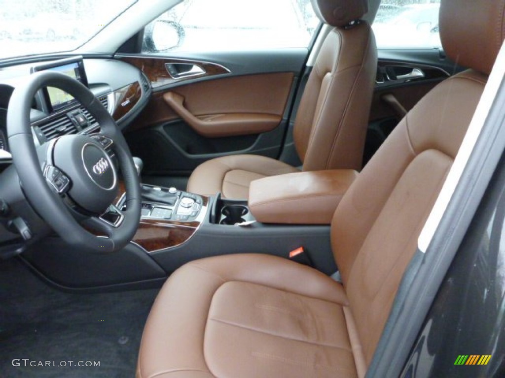 2015 A6 2.0T Premium Plus quattro Sedan - Oolong Gray Metallic / Nougat Brown photo #9