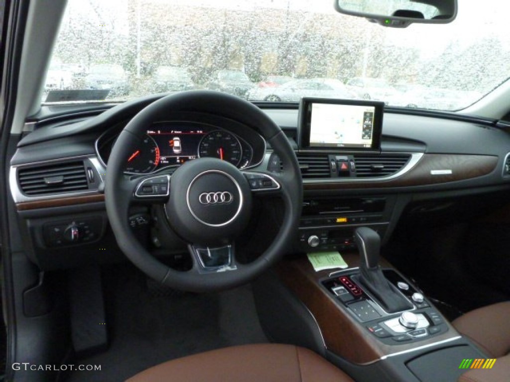 2016 Audi A6 2.0 TFSI Premium Plus quattro Nougat Brown Dashboard Photo #103354931