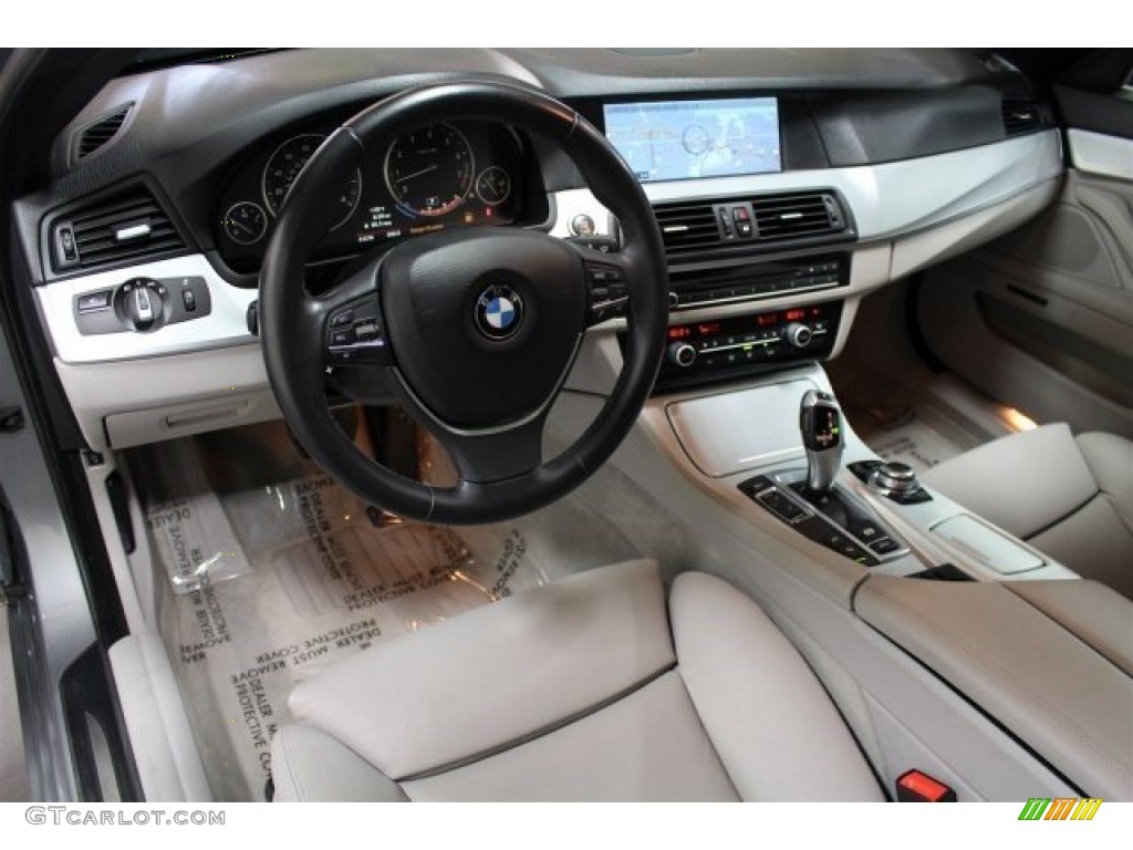 Everest Gray Interior 2012 BMW 5 Series 535i Sedan Photo #103356143