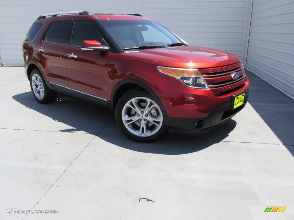 2014 Explorer Limited - Sunset / Medium Light Stone photo #1