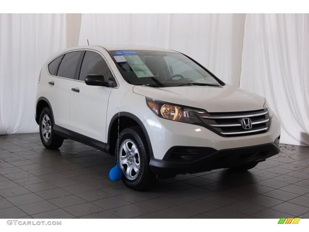 2013 CR-V LX AWD - White Diamond Pearl / Gray photo #2