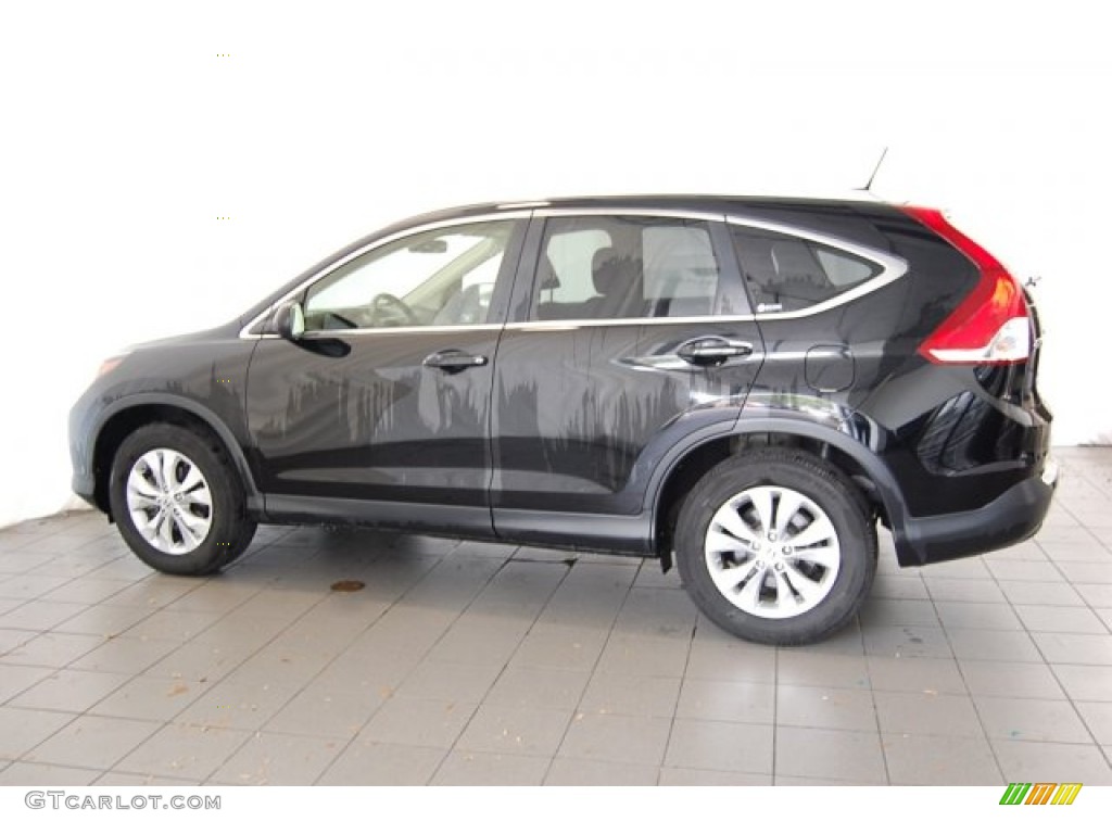 2012 CR-V EX-L 4WD - Crystal Black Pearl / Black photo #11