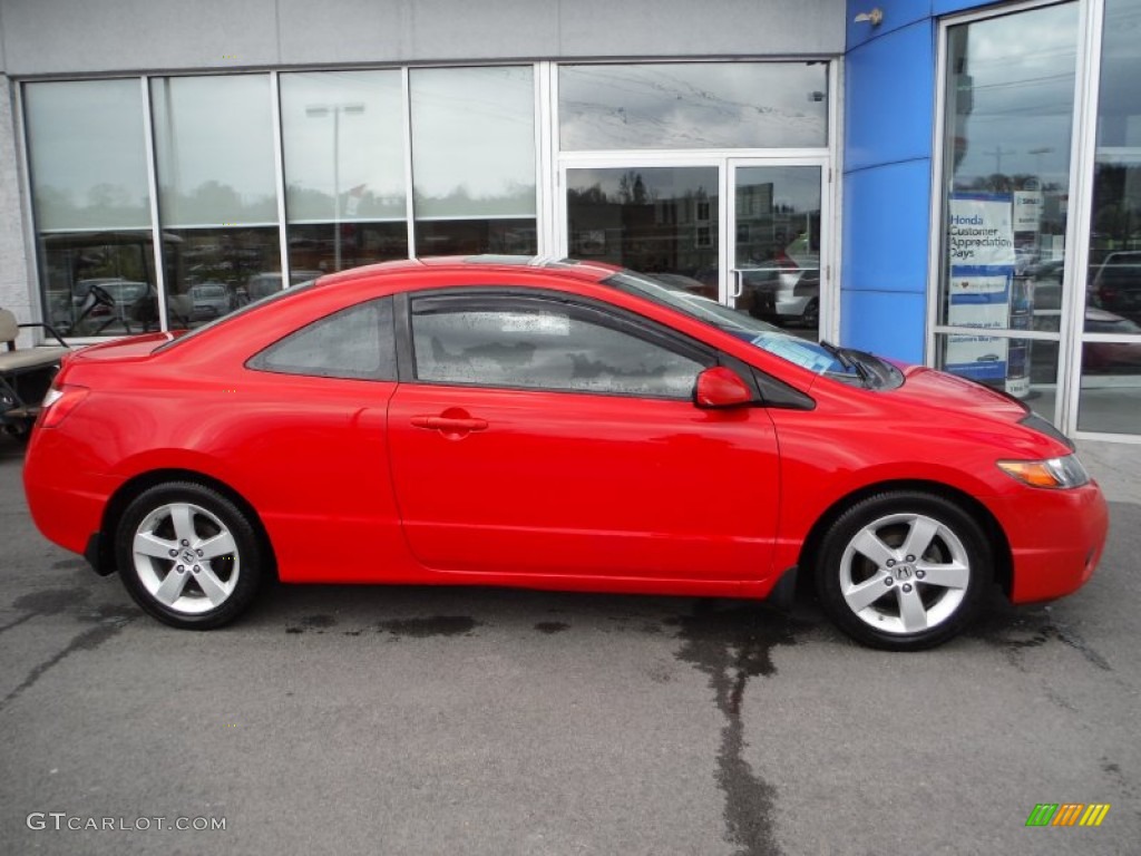 2008 Civic EX Coupe - Rallye Red / Black photo #2