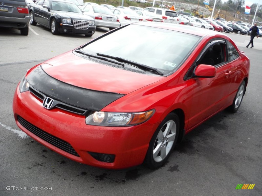 2008 Civic EX Coupe - Rallye Red / Black photo #7