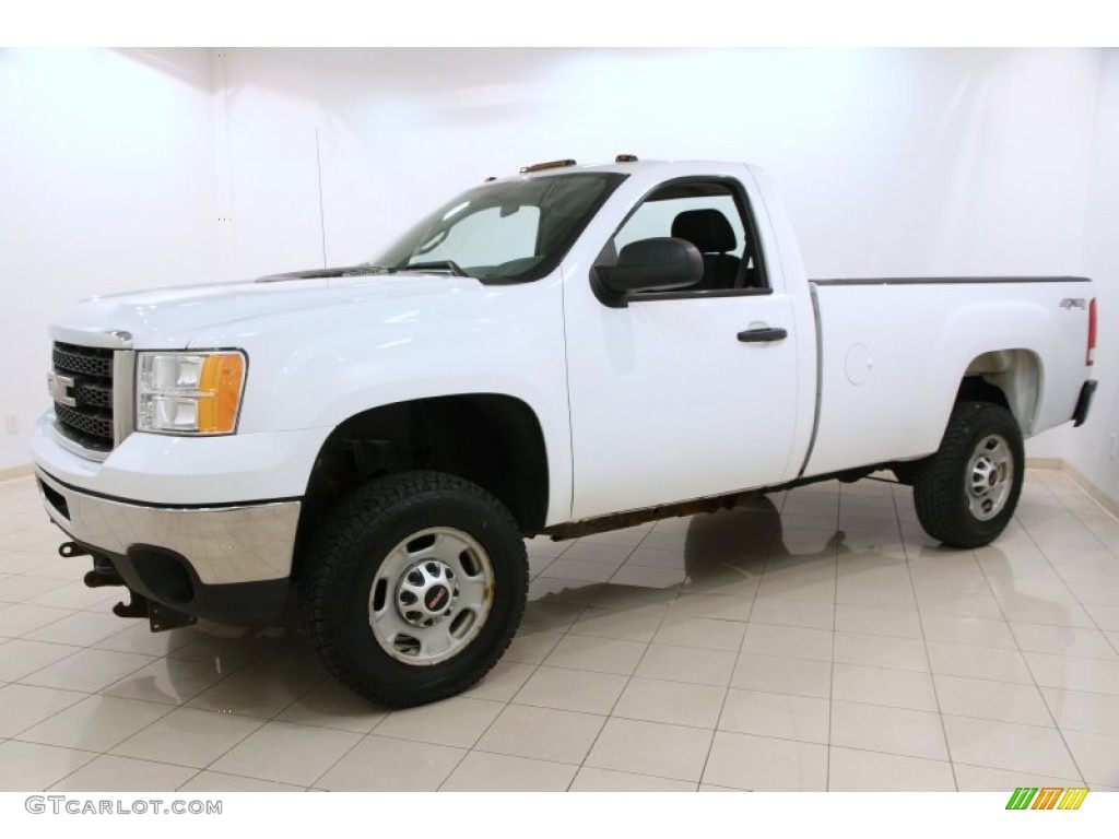 Summit White 2012 GMC Sierra 2500HD Regular Cab 4x4 Exterior Photo #103365888