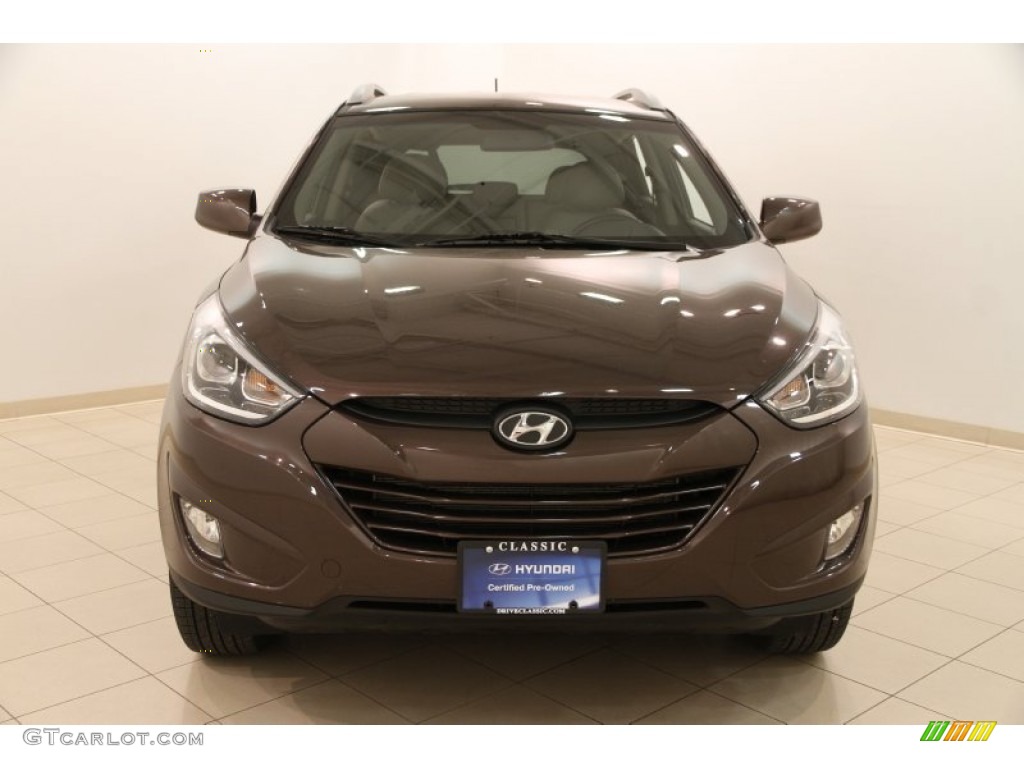 2015 Tucson SE AWD - Kona Bronze / Beige photo #2