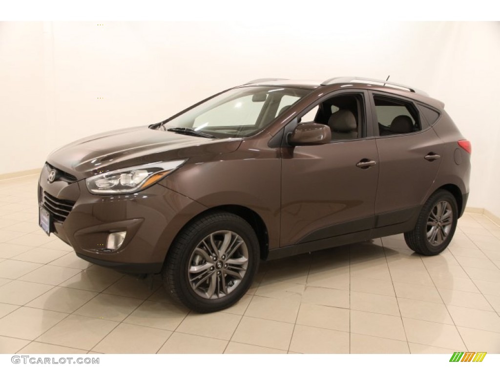 2015 Tucson SE AWD - Kona Bronze / Beige photo #3