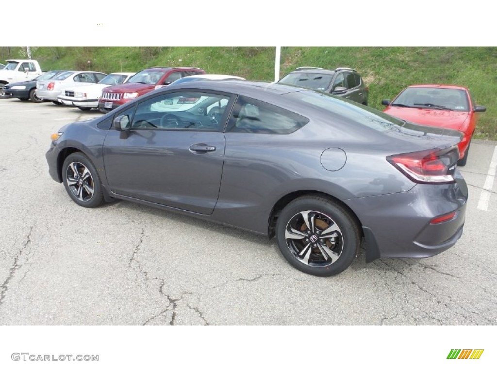 2015 Civic EX Coupe - Modern Steel Metallic / Black photo #4