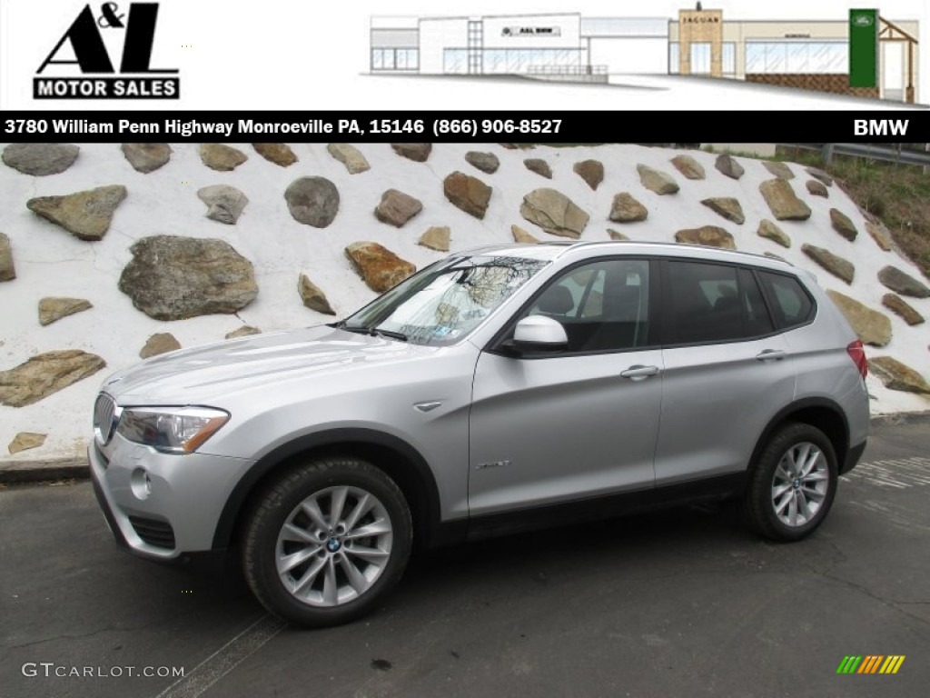 2015 X3 xDrive28i - Mineral Silver Metallic / Black photo #1