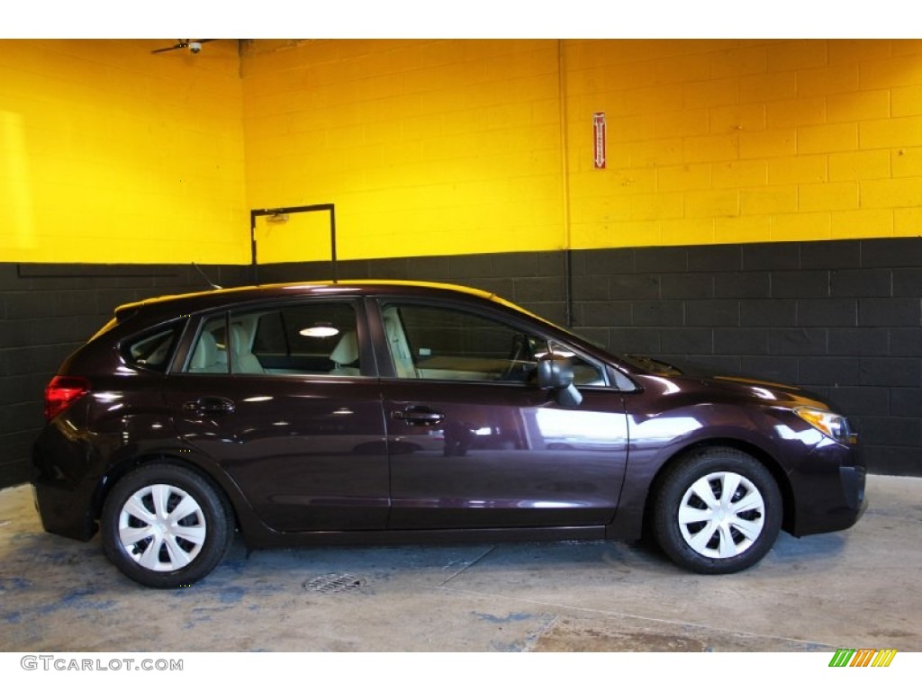 2012 Impreza 2.0i 5 Door - Obsidian Black Pearl / Ivory photo #2