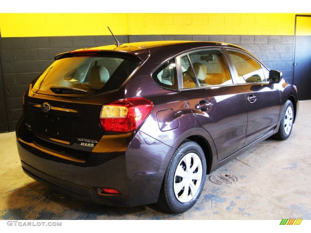 2012 Impreza 2.0i 5 Door - Obsidian Black Pearl / Ivory photo #3