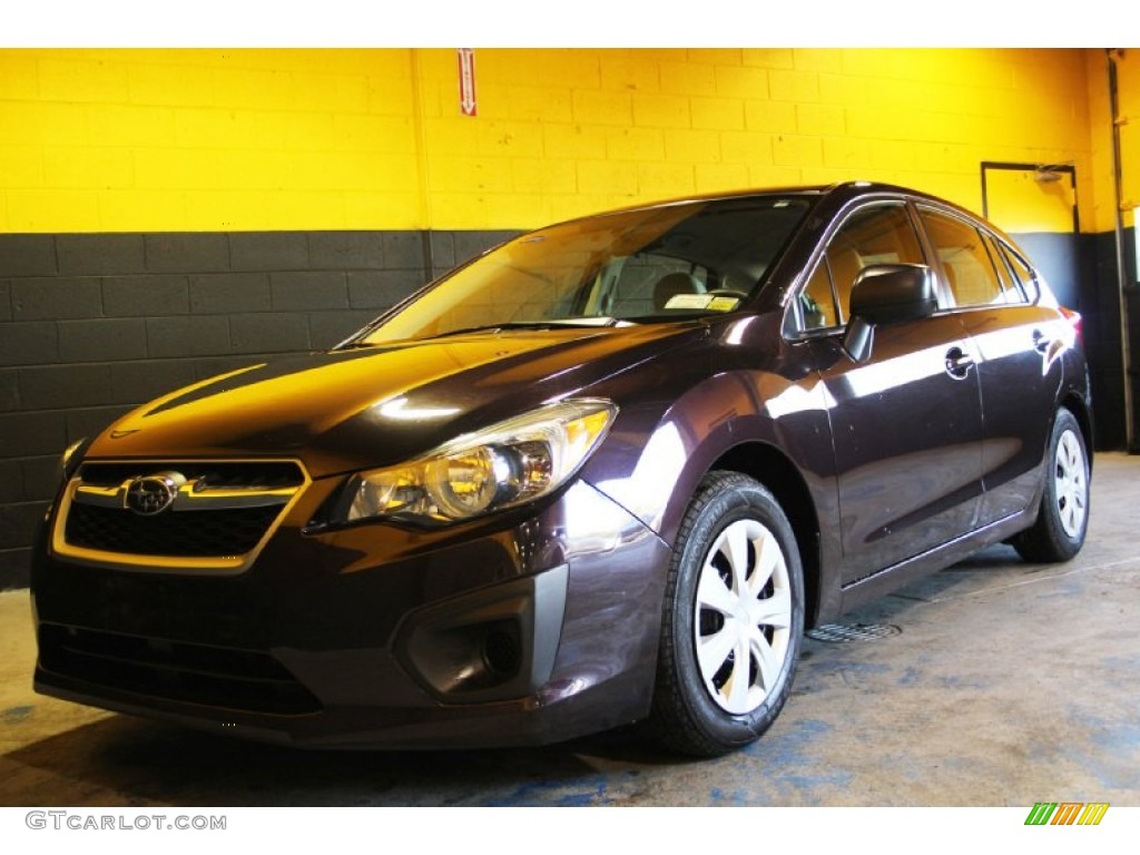 2012 Impreza 2.0i 5 Door - Obsidian Black Pearl / Ivory photo #8