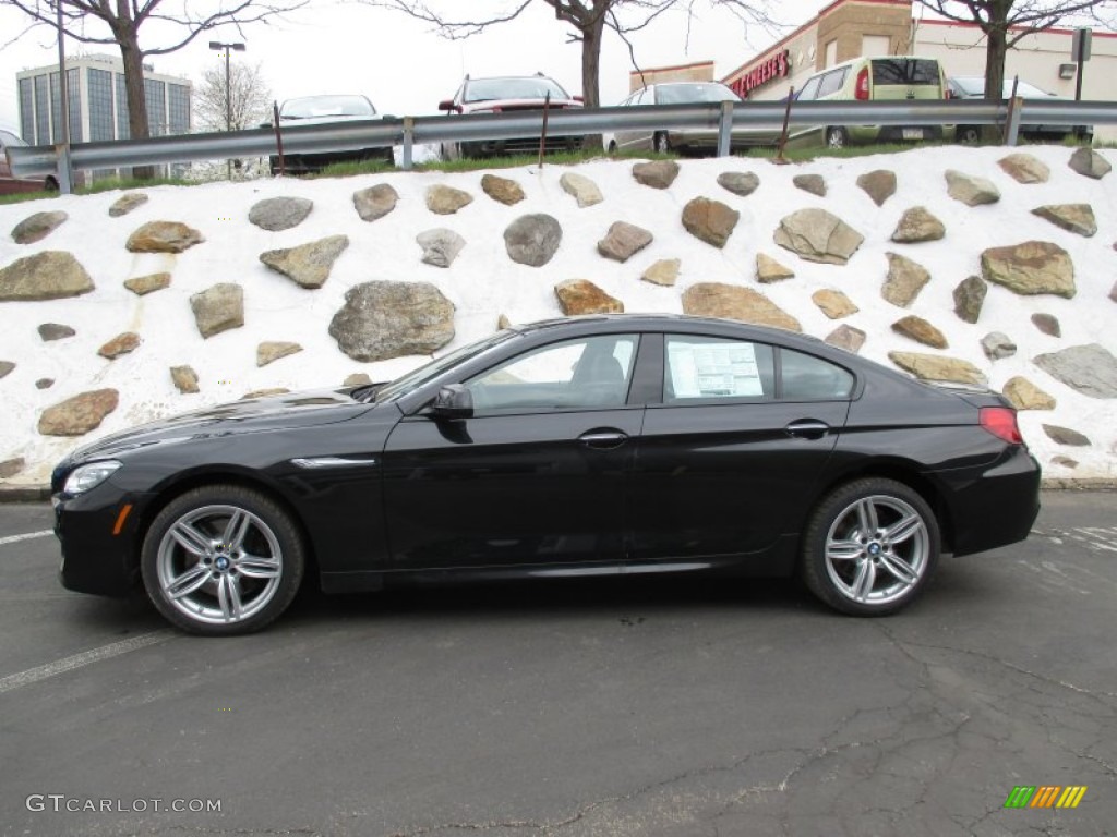 2015 6 Series 640i xDrive Gran Coupe - Black Sapphire Metallic / Black photo #2