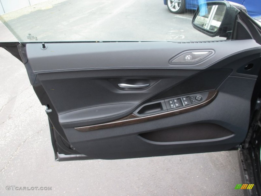 2015 BMW 6 Series 640i xDrive Gran Coupe Black Door Panel Photo #103372224