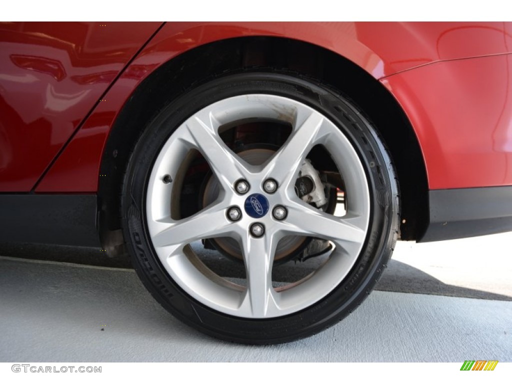 2013 Focus Titanium Sedan - Ruby Red / Charcoal Black photo #8