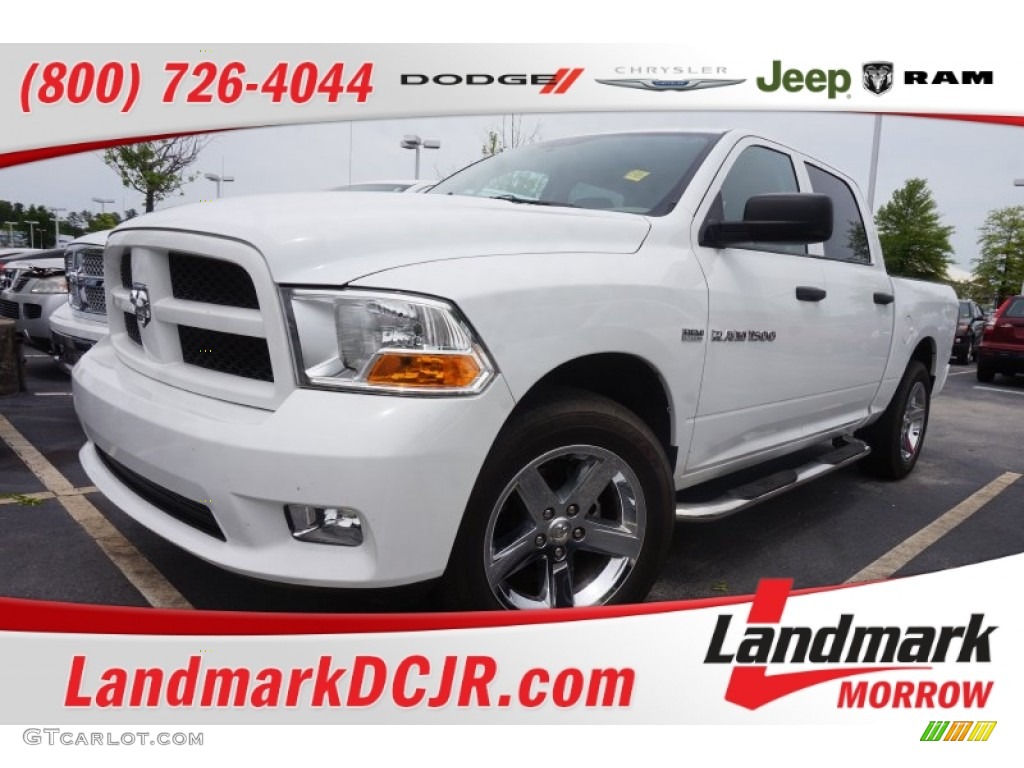 2012 Ram 1500 Express Crew Cab - Bright White / Dark Slate Gray/Medium Graystone photo #1