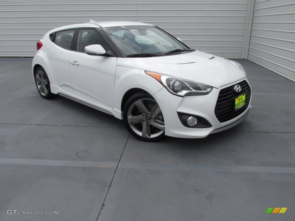 2013 Veloster Turbo - Elite White Pearl / Blue photo #2