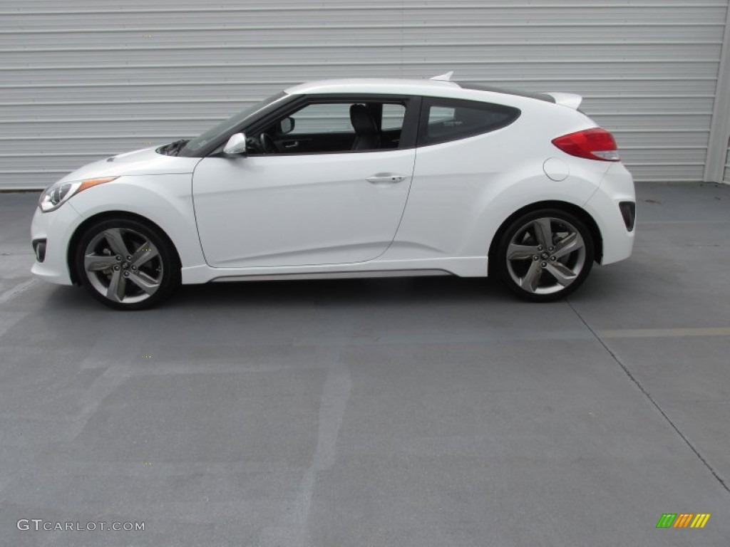 2013 Veloster Turbo - Elite White Pearl / Blue photo #3
