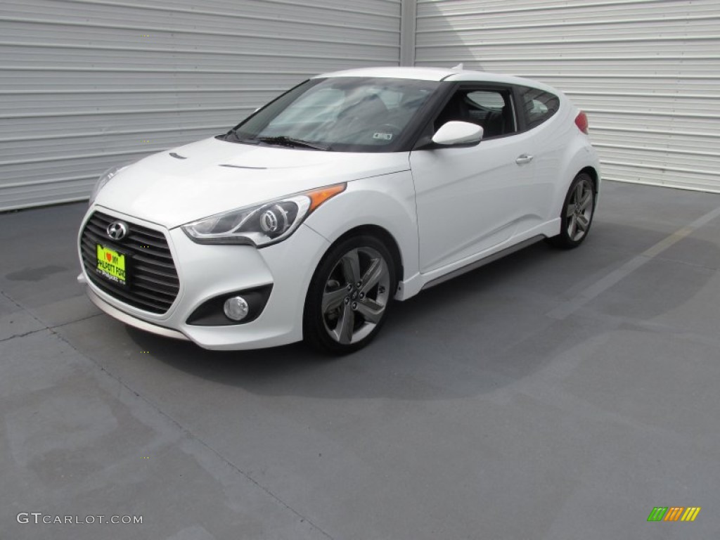 2013 Veloster Turbo - Elite White Pearl / Blue photo #4