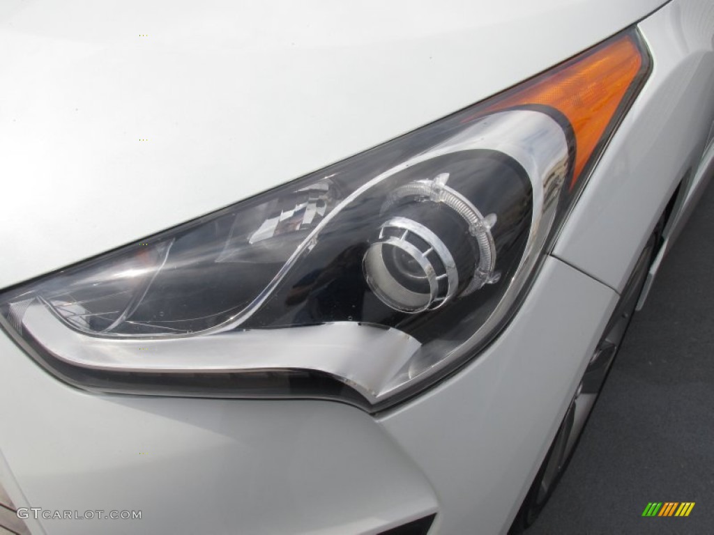 2013 Veloster Turbo - Elite White Pearl / Blue photo #6