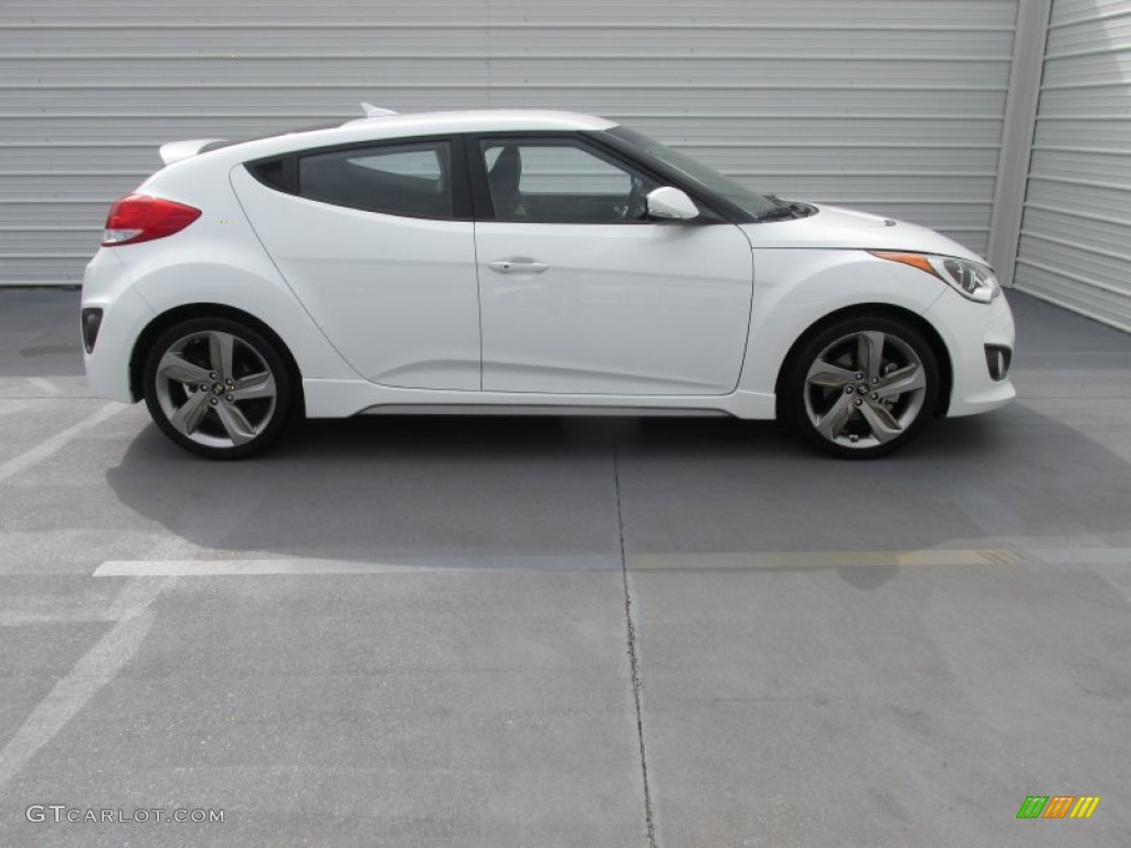 2013 Veloster Turbo - Elite White Pearl / Blue photo #8