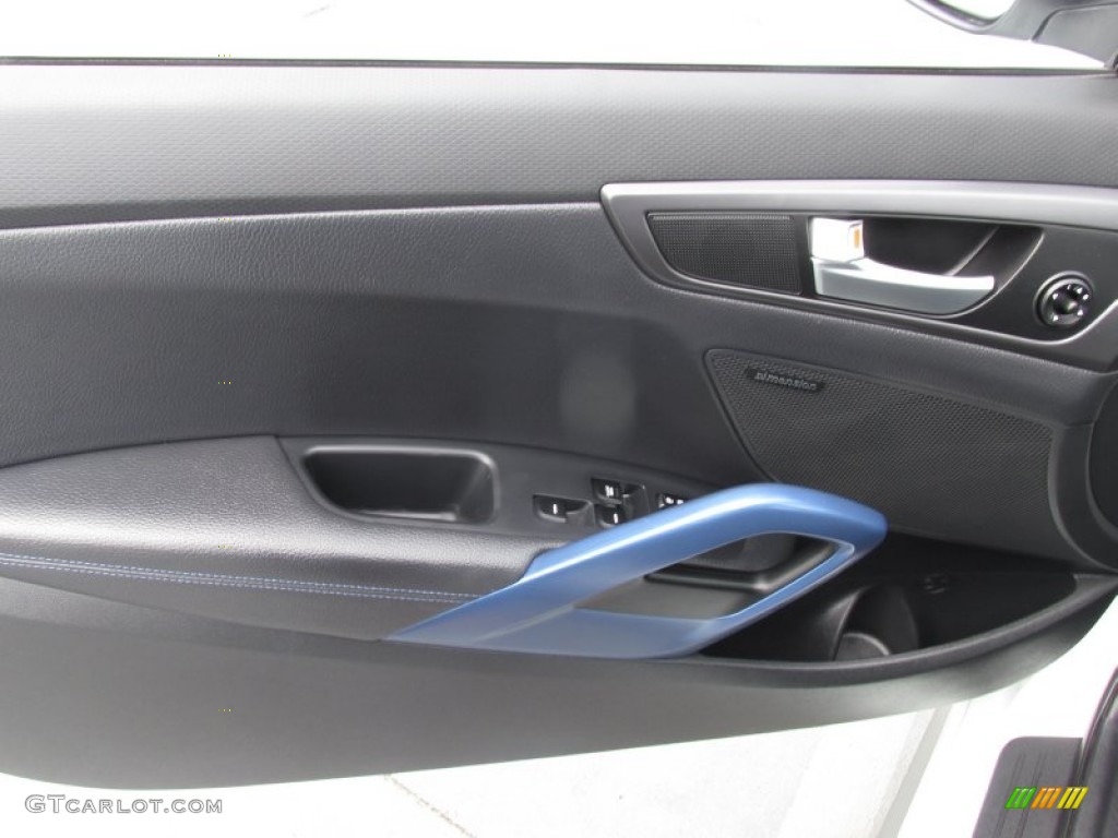 2013 Veloster Turbo - Elite White Pearl / Blue photo #29