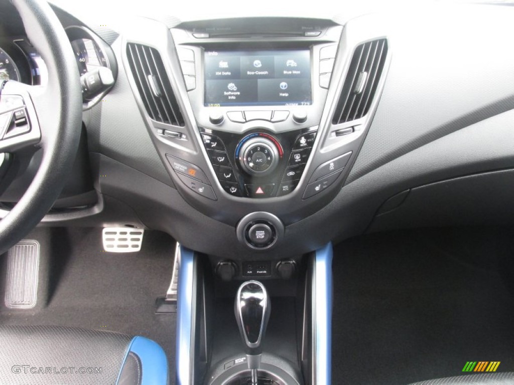 2013 Veloster Turbo - Elite White Pearl / Blue photo #34