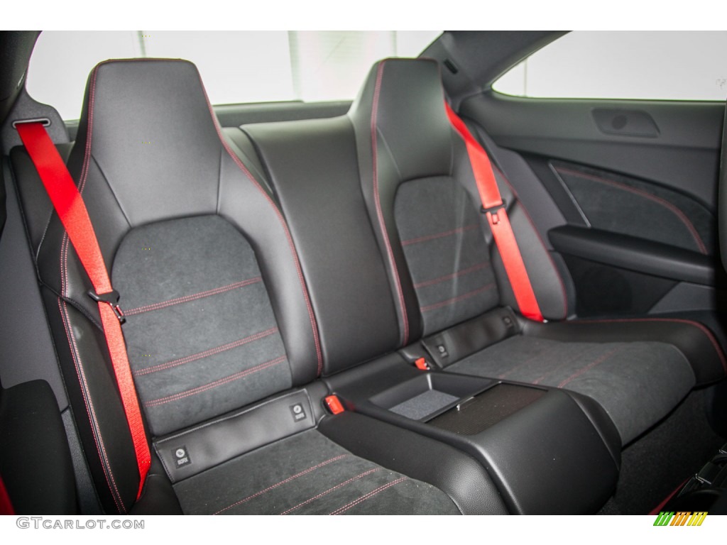 Black/Red Stitch w/DINAMICA Inserts Interior 2015 Mercedes-Benz C 350 Coupe Photo #103378449