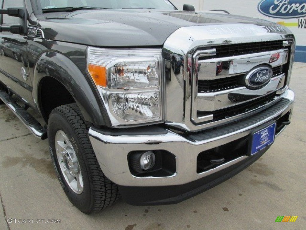 2015 F250 Super Duty XLT Crew Cab 4x4 - Magnetic / Steel photo #2