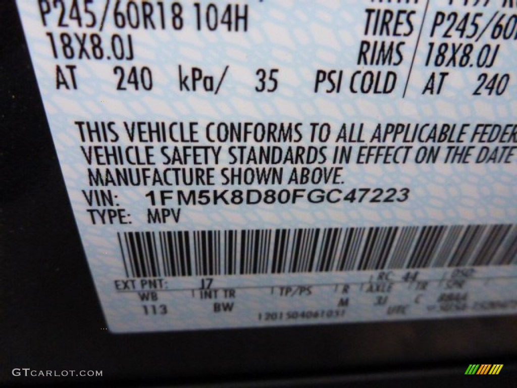 2015 Explorer XLT 4WD - Magnetic / Charcoal Black photo #13