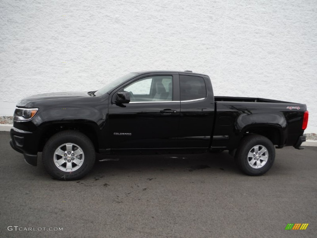 Black 2015 Chevrolet Colorado WT Extended Cab 4WD Exterior Photo #103385811