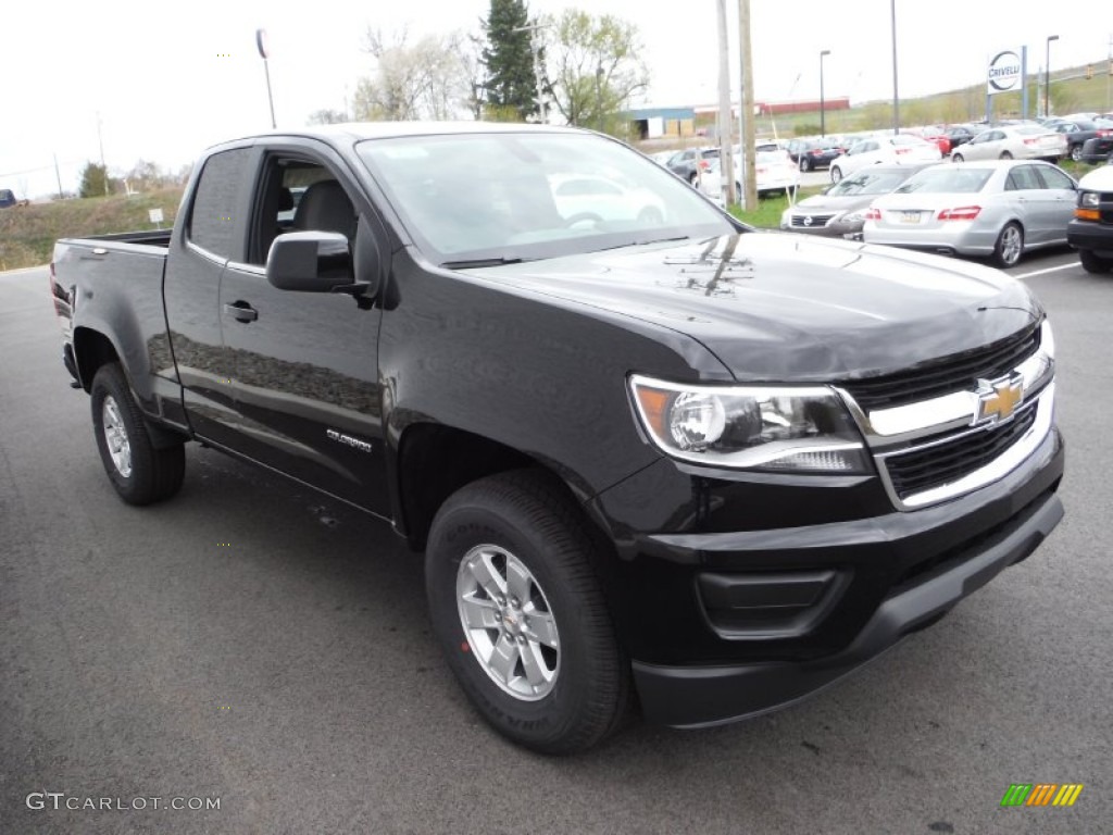 Black 2015 Chevrolet Colorado WT Extended Cab 4WD Exterior Photo #103385883