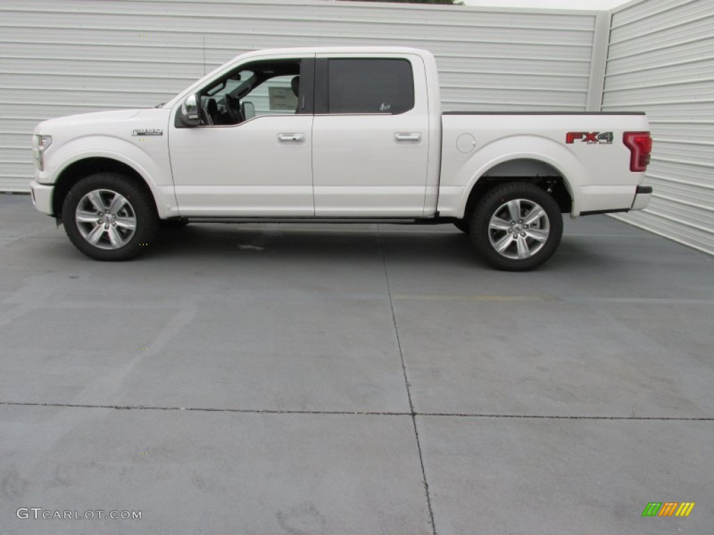 2015 F150 Platinum SuperCrew 4x4 - White Platinum Tricoat / Black photo #6