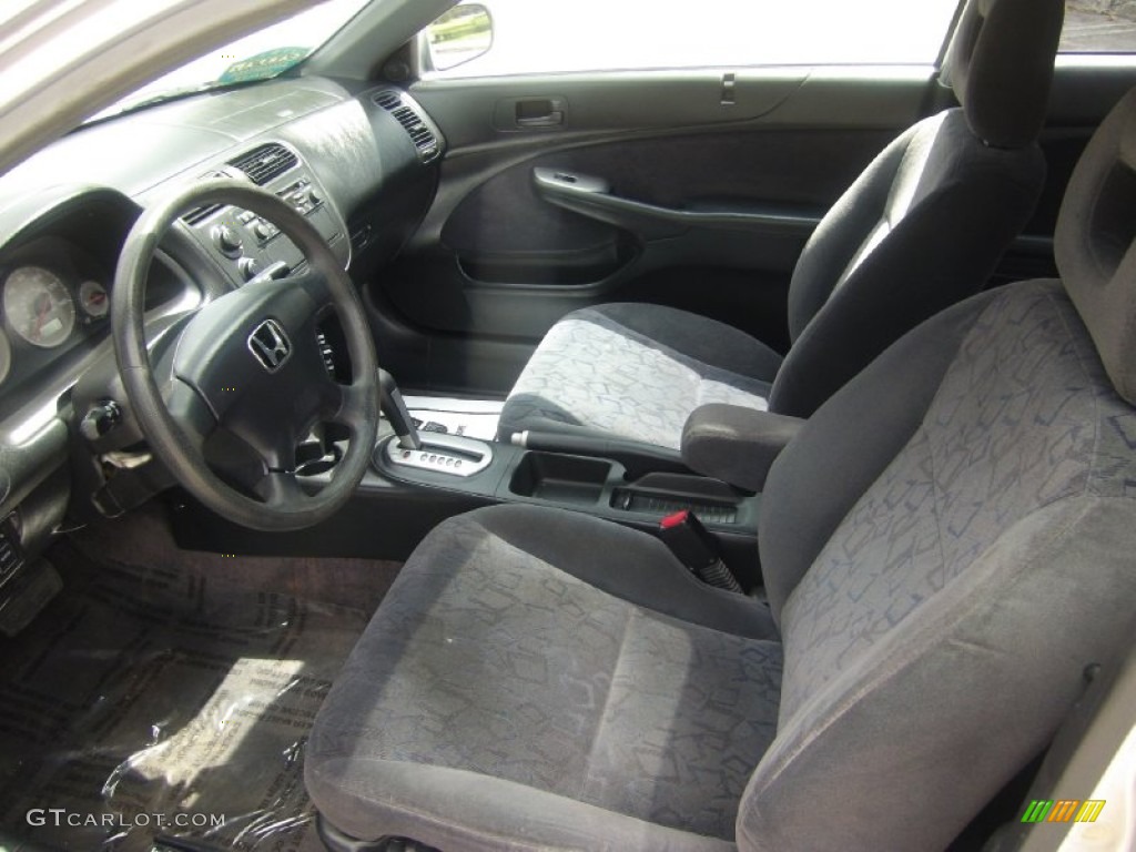Black Interior 2001 Honda Civic EX Coupe Photo #103386984
