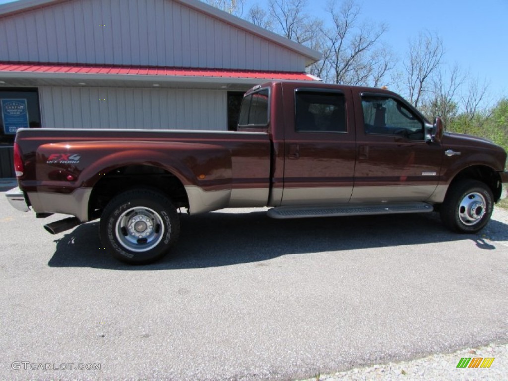 2006 F350 Super Duty King Ranch Crew Cab 4x4 Dually - Dark Copper Metallic / Castano Brown Leather photo #6