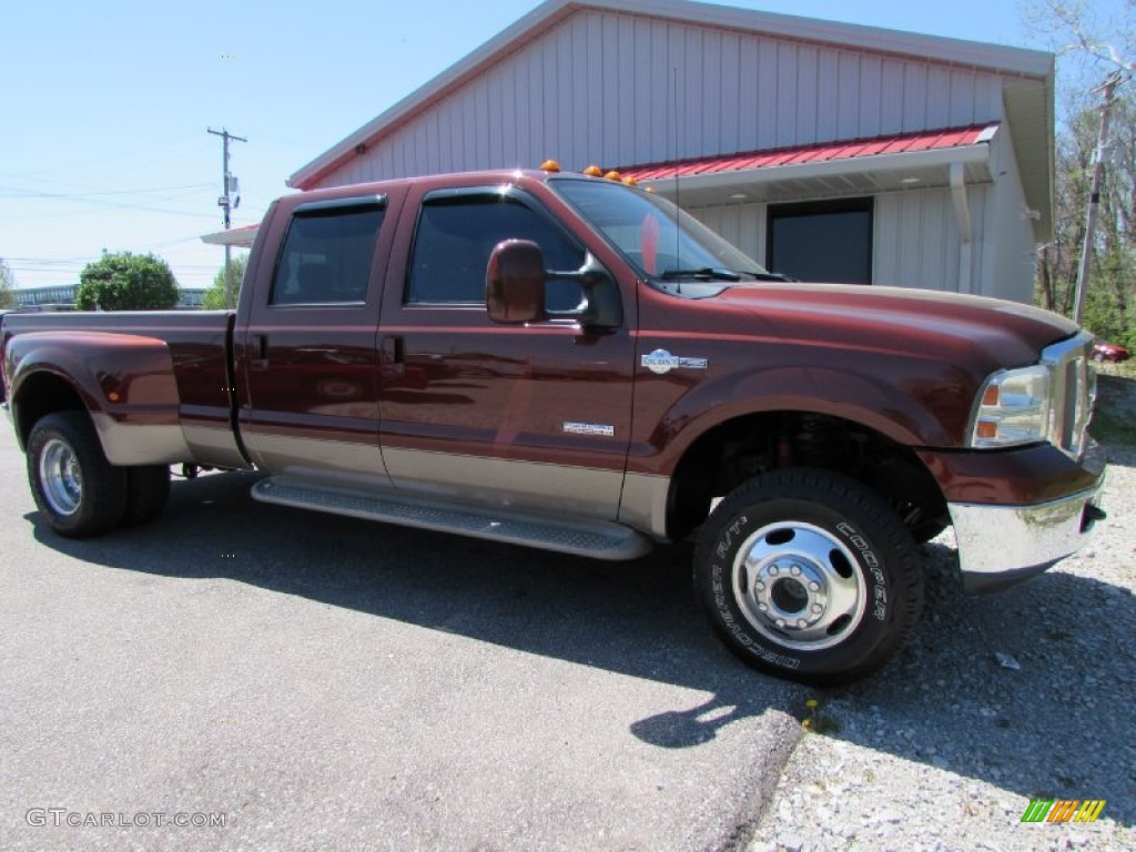 2006 F350 Super Duty King Ranch Crew Cab 4x4 Dually - Dark Copper Metallic / Castano Brown Leather photo #7