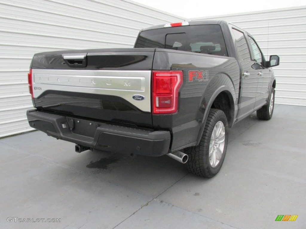 2015 F150 Platinum SuperCrew 4x4 - Tuxedo Black Metallic / Black photo #4