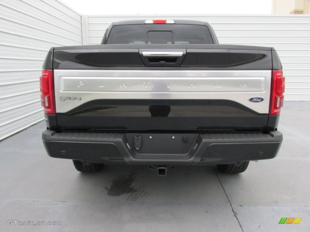 2015 F150 Platinum SuperCrew 4x4 - Tuxedo Black Metallic / Black photo #5