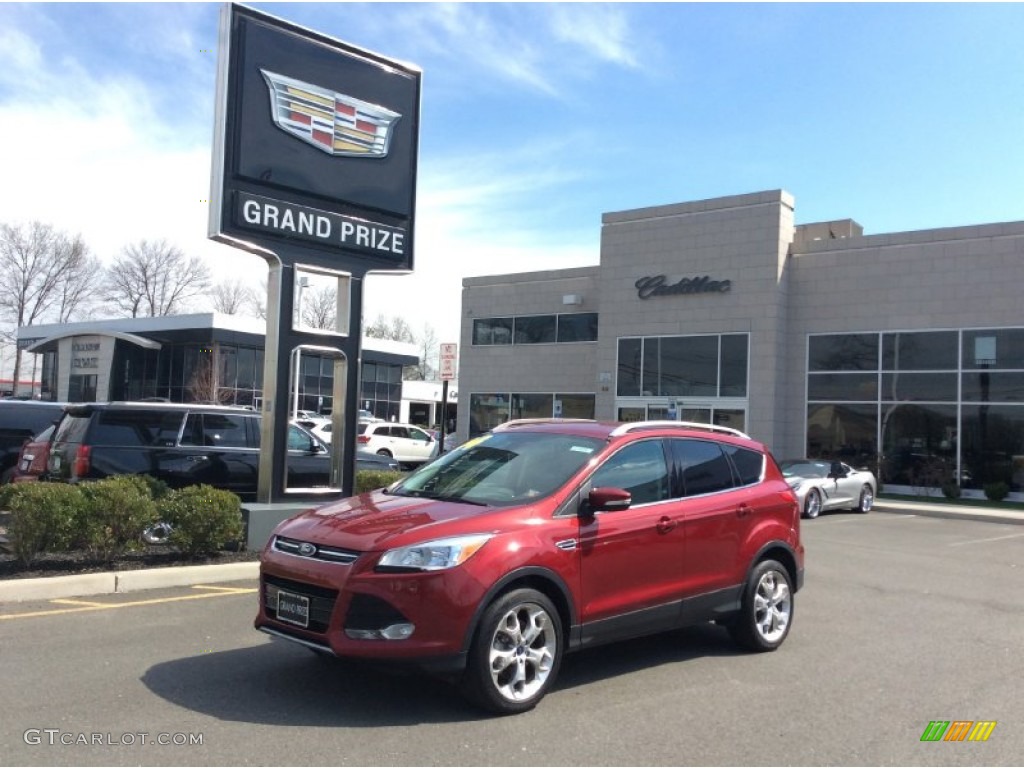 2014 Escape Titanium 2.0L EcoBoost 4WD - Ruby Red / Medium Light Stone photo #1