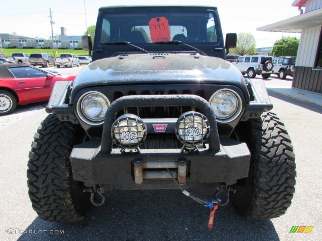 1999 Wrangler Sahara 4x4 - Black / Camel/Dark Green photo #3