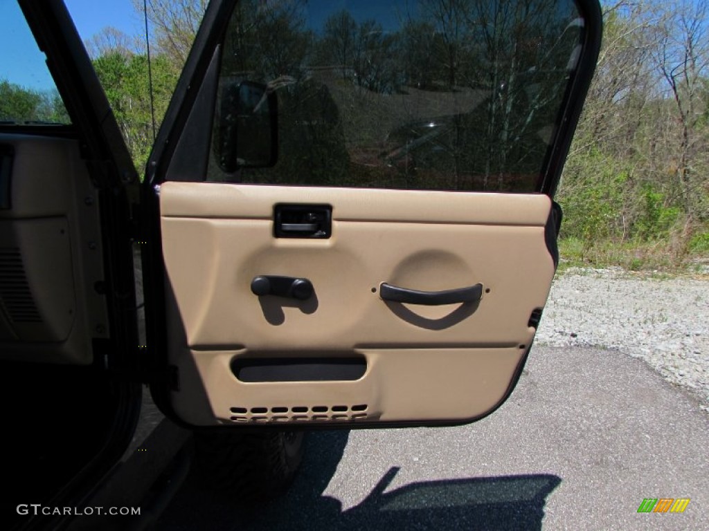 1999 Wrangler Sahara 4x4 - Black / Camel/Dark Green photo #14