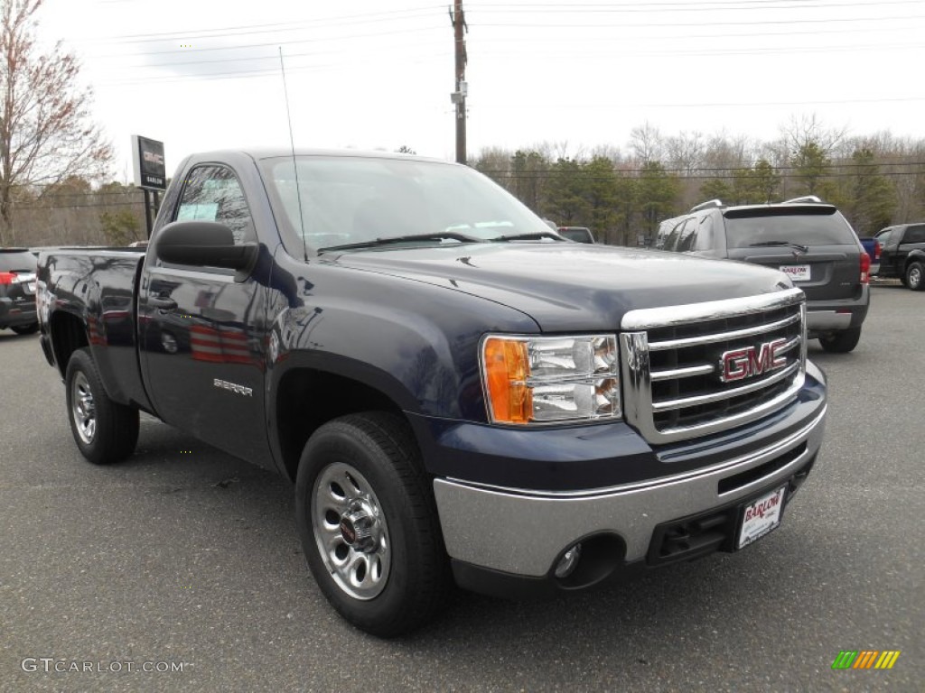 2012 Sierra 1500 Regular Cab - Midnight Blue Metallic / Dark Titanium photo #1