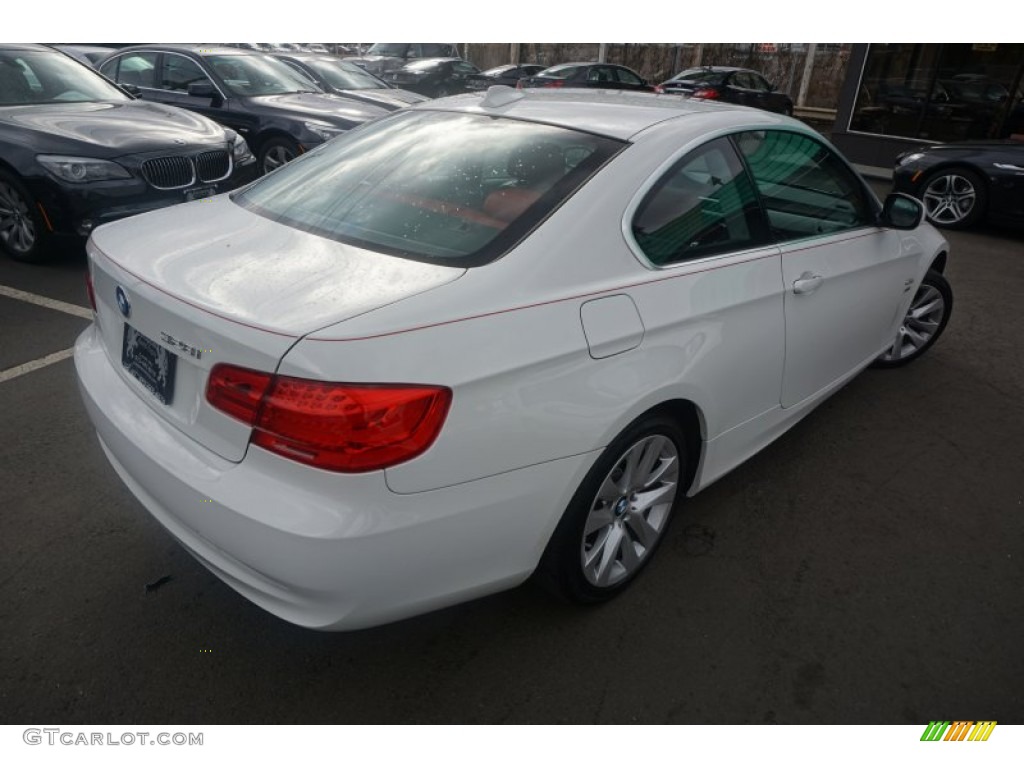 2012 3 Series 328i xDrive Coupe - Alpine White / Coral Red/Black photo #4