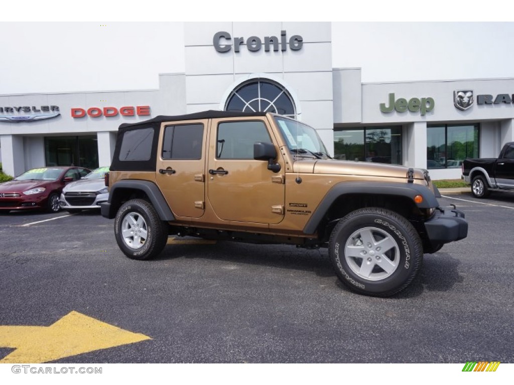 2015 Wrangler Unlimited Sport S 4x4 - Copper Brown Pearl / Black photo #1